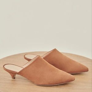Jenni Kayne Oiled Leather Kitten Heel Mule